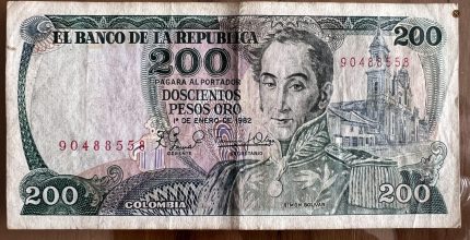 Billete 200 pesos oro 1982