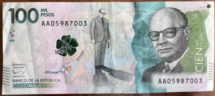 Billete 100000 pesos 2015 (100 mil pesos) Primera fecha