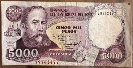 Billete 5000 pesos 1994 (Vallenato)