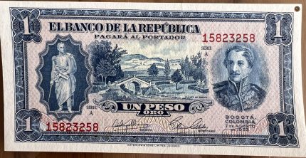 Billete 1 peso oro 1953 (Consecutivo)
