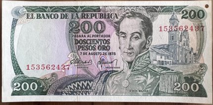 Billete 200 pesos oro 1975