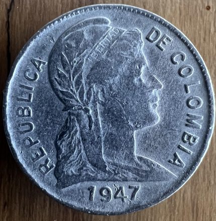 Moneda 2 centavos 1947 (B) (Giro)