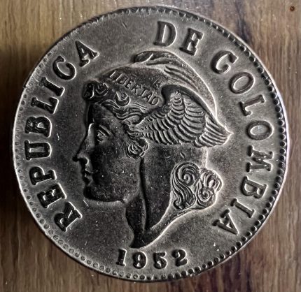 Moneda 2 centavos 1952 B
