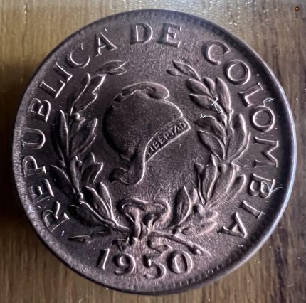 Moneda 2 centavos 1950 B