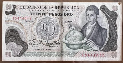Billete 20 pesos oro 1982