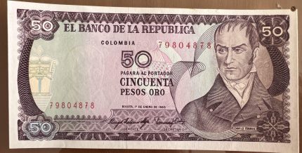 Billete 50 pesos oro 1983